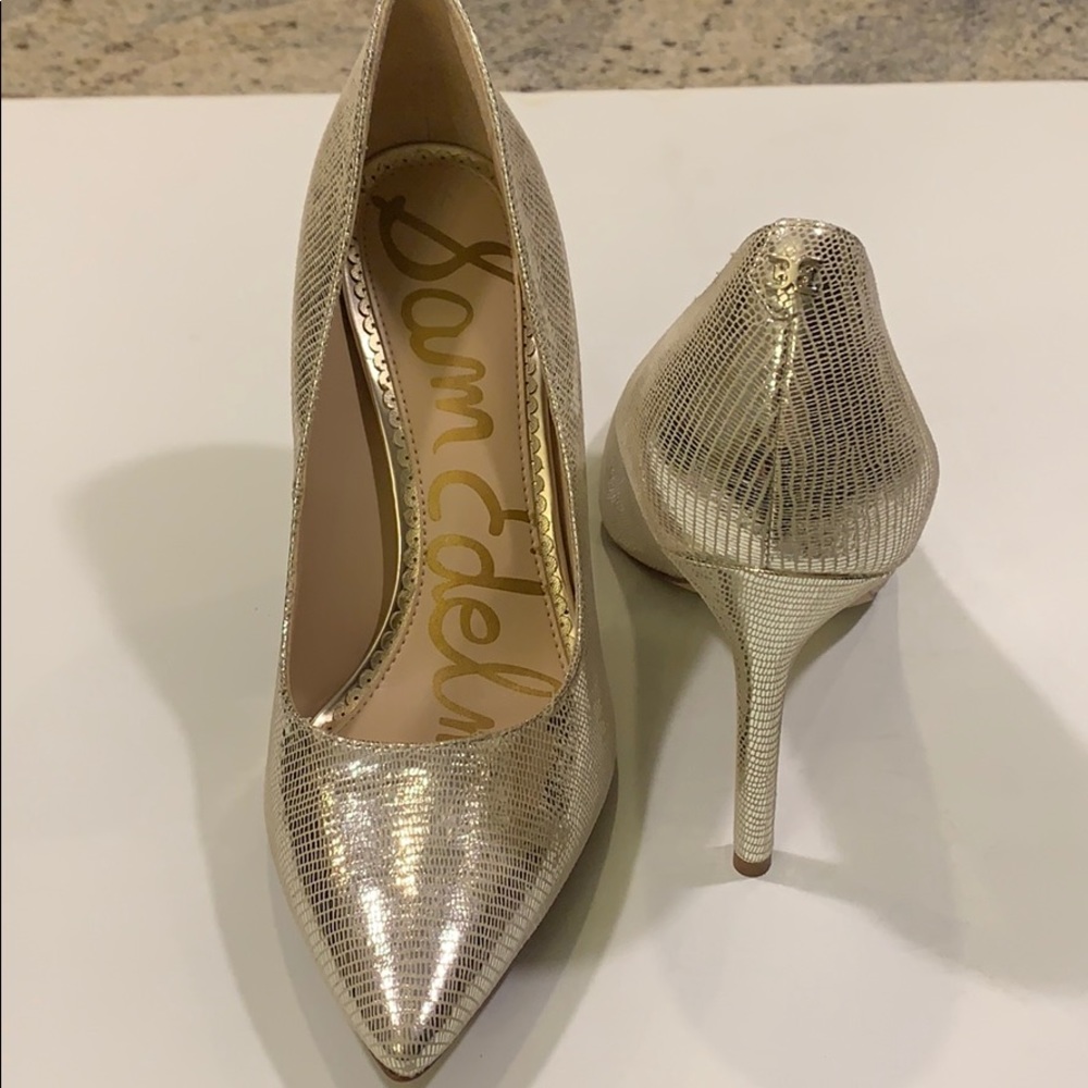 Gold Sam Edelman heels